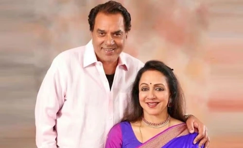 Dharmendra and Hema Malini