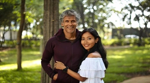 Milind Soman and Ankita Konwar