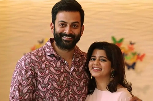 Prithviraj Sukumaran and Supriya Menon